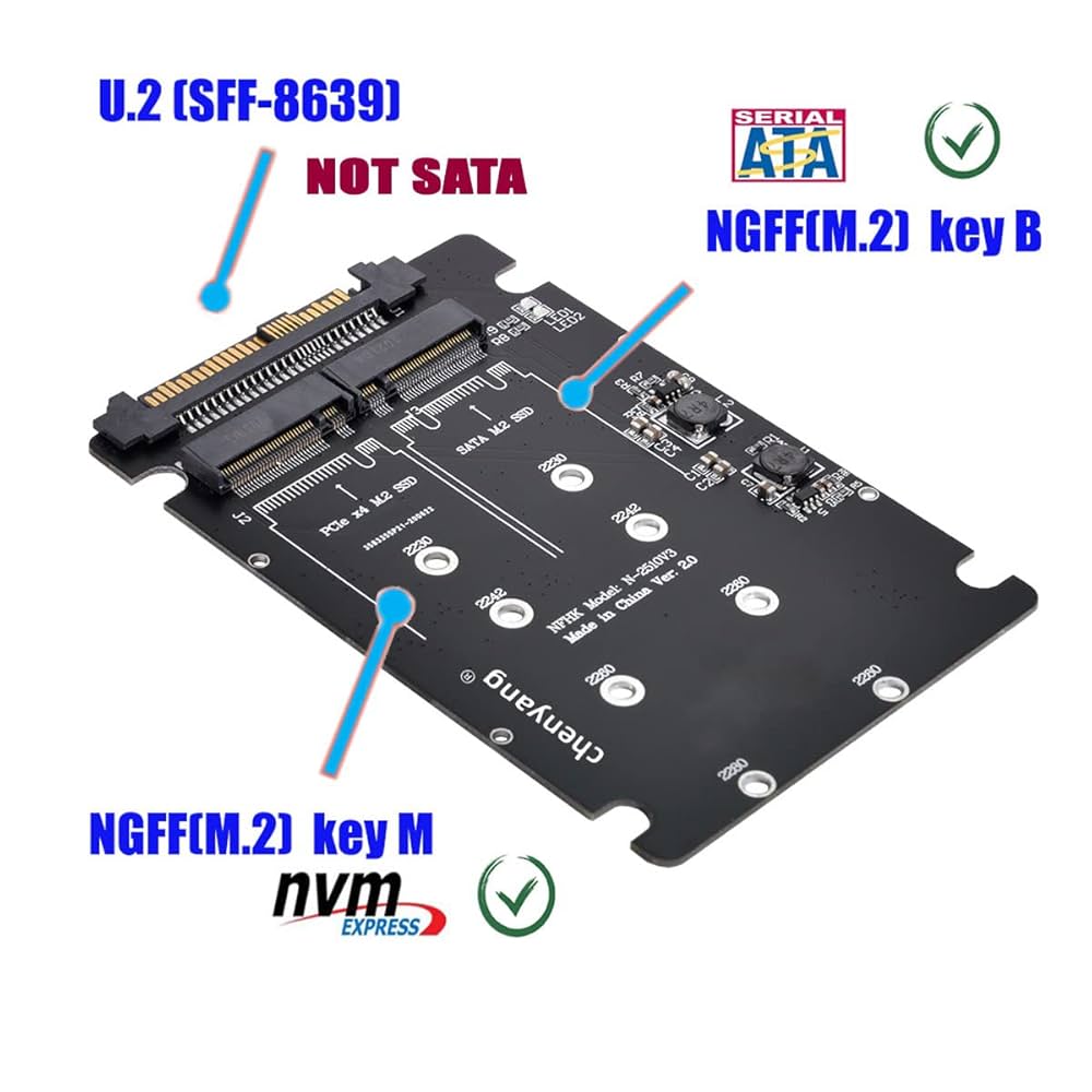 ★NGFF M.222802TB★ Amazon.com: ChenYang M.2 NVME/NGFF SATA SSD to U.2 SFF-8639